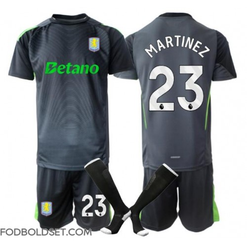 Aston Villa Emiliano Martinez #23 Målmand Hjemme Trøje Børn 2025-26 Kortærmet (+ Korte bukser)